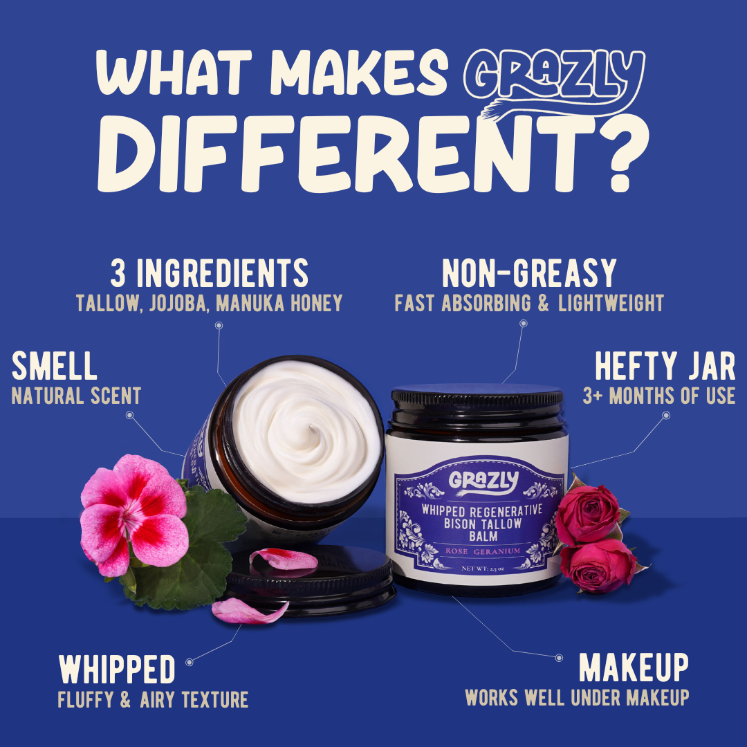 Whipped Bison Tallow & Manuka Honey Moisturizing Balm