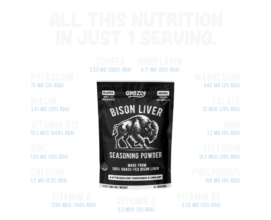 Bison Liver Seasoning Powder - 100% Grass-Fed & Regenerative