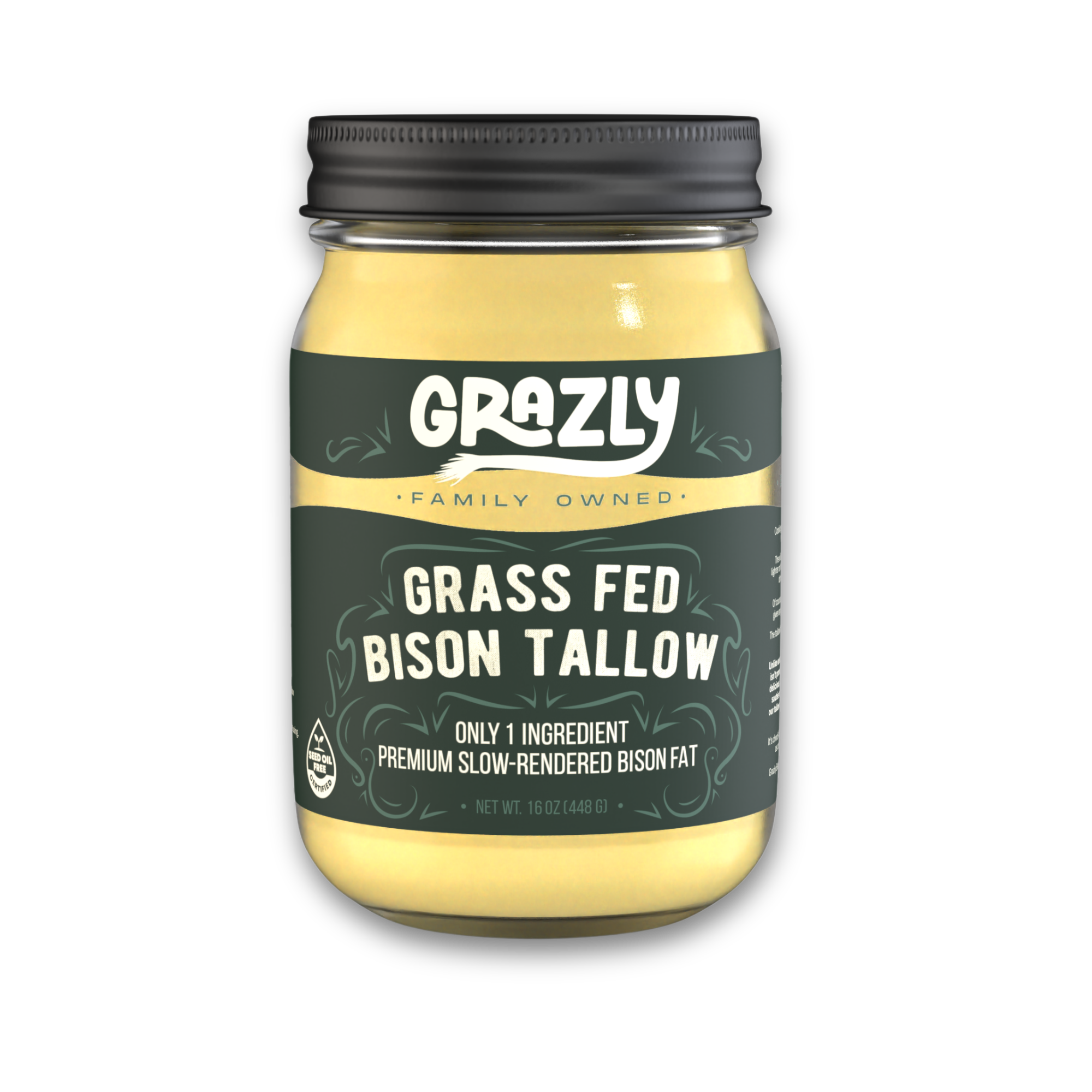 Bison Cooking Tallow - 100% Grass-Fed & Finished