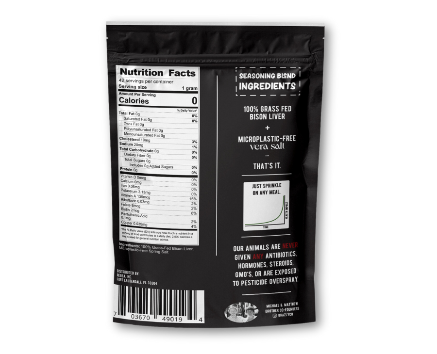 Bison Liver Seasoning Powder - 100% Grass-Fed & Regenerative