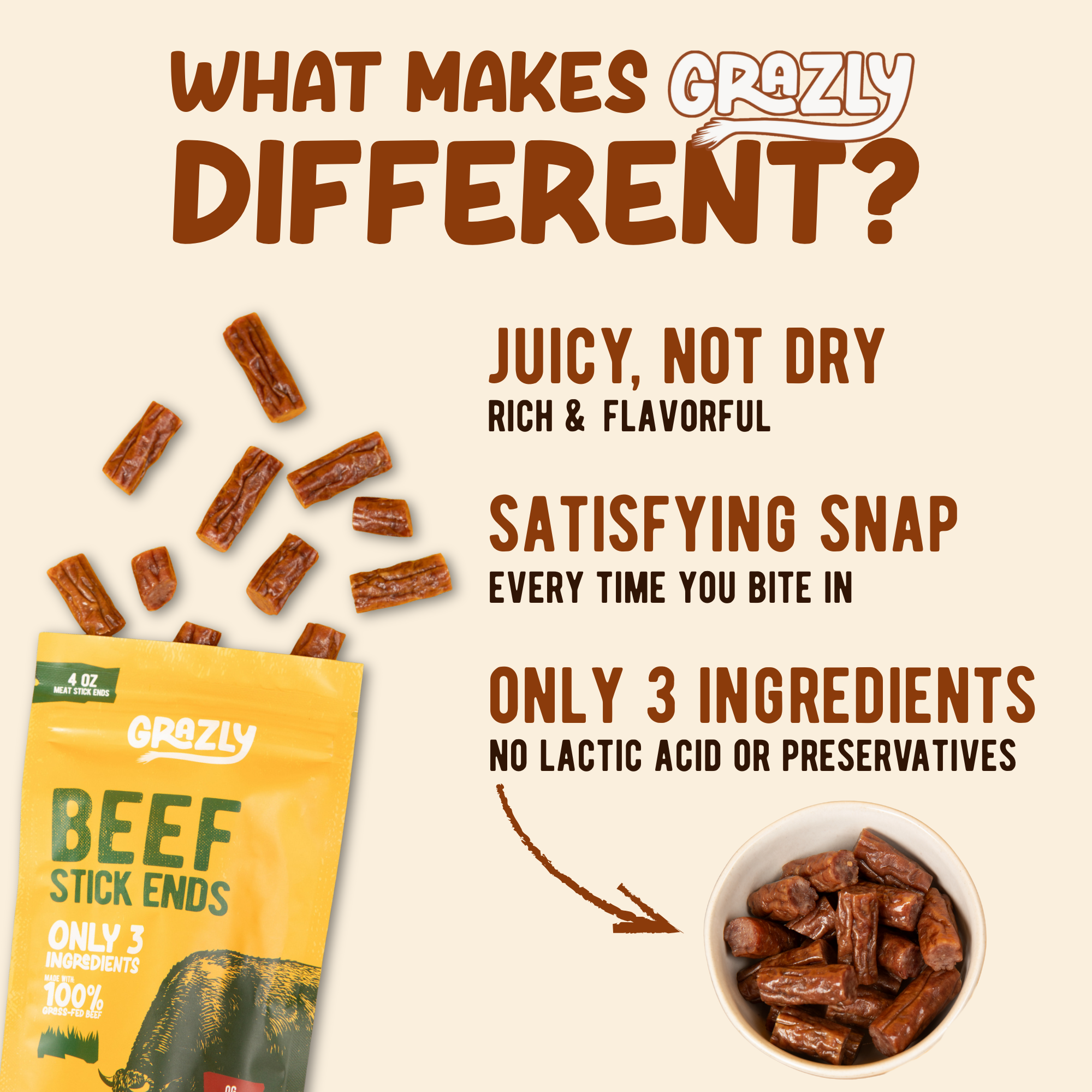 Plain Beef Stick Ends