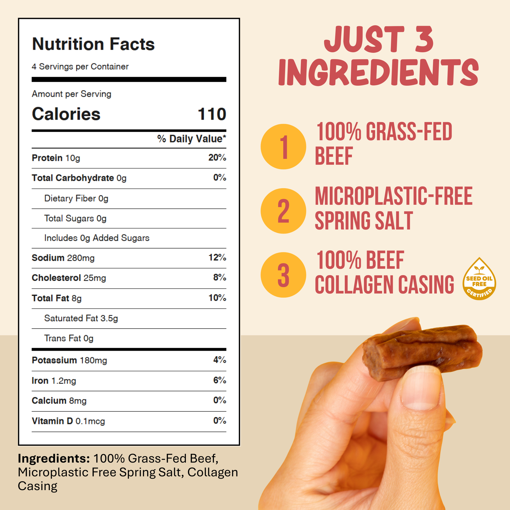 Plain Beef Stick Ends