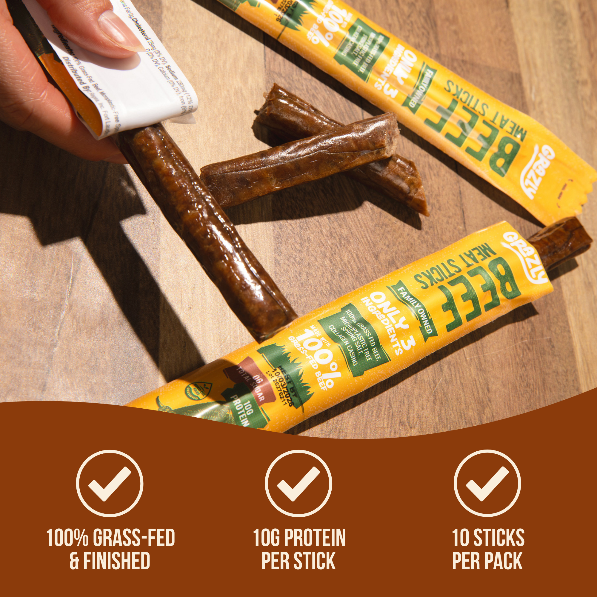 Plain Beef Meat Sticks - New Customer Deal
