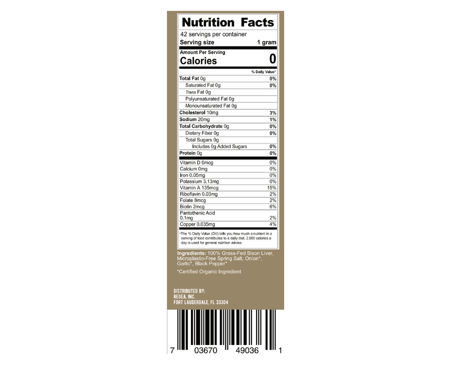 Bison Liver Seasoning Powder - 100% Grass-Fed & Regenerative