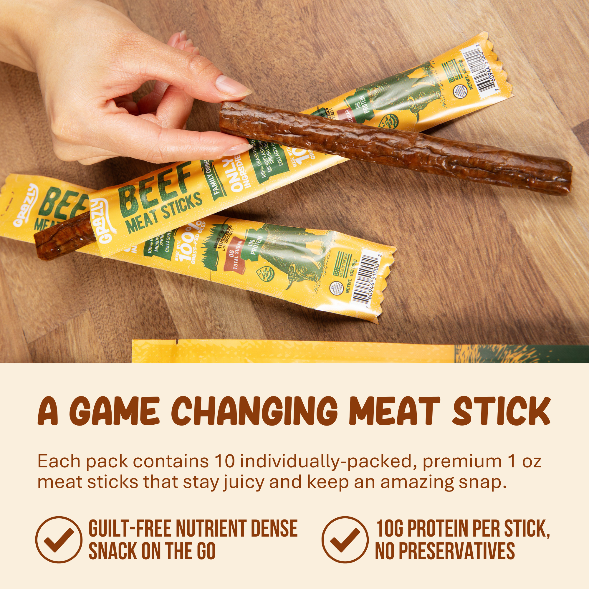Plain Beef Meat Sticks - New Customer Deal