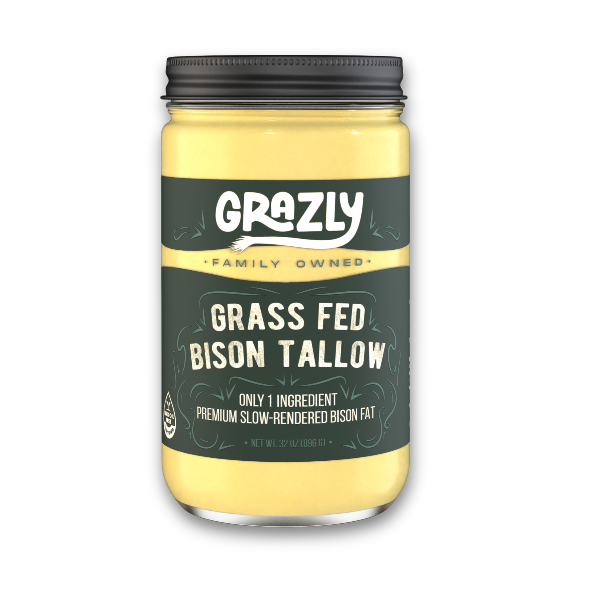 Bison Cooking Tallow - 100% Grass-Fed & Finished