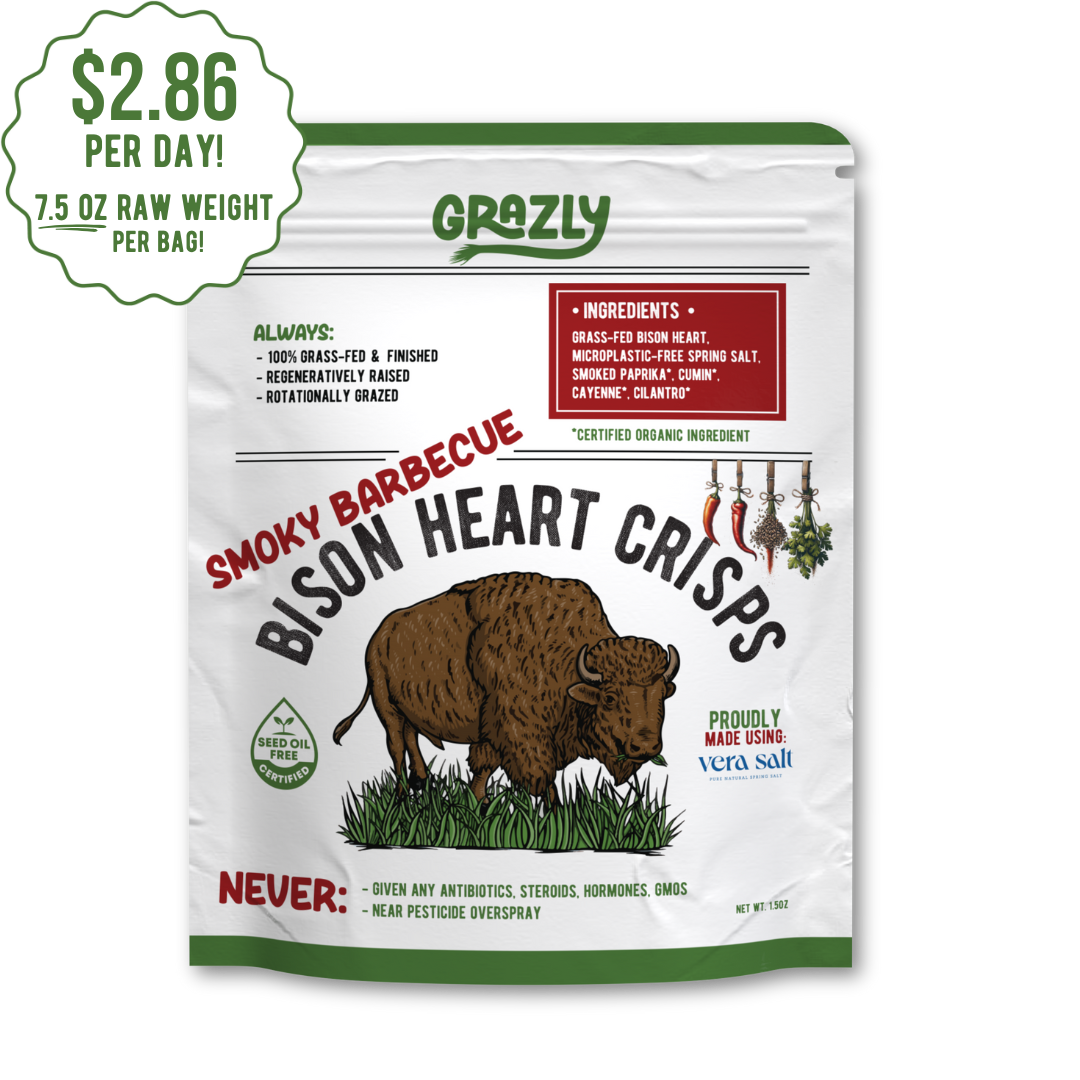 "Smoky Barbecue" Bison Heart Crisps - Organic Spices