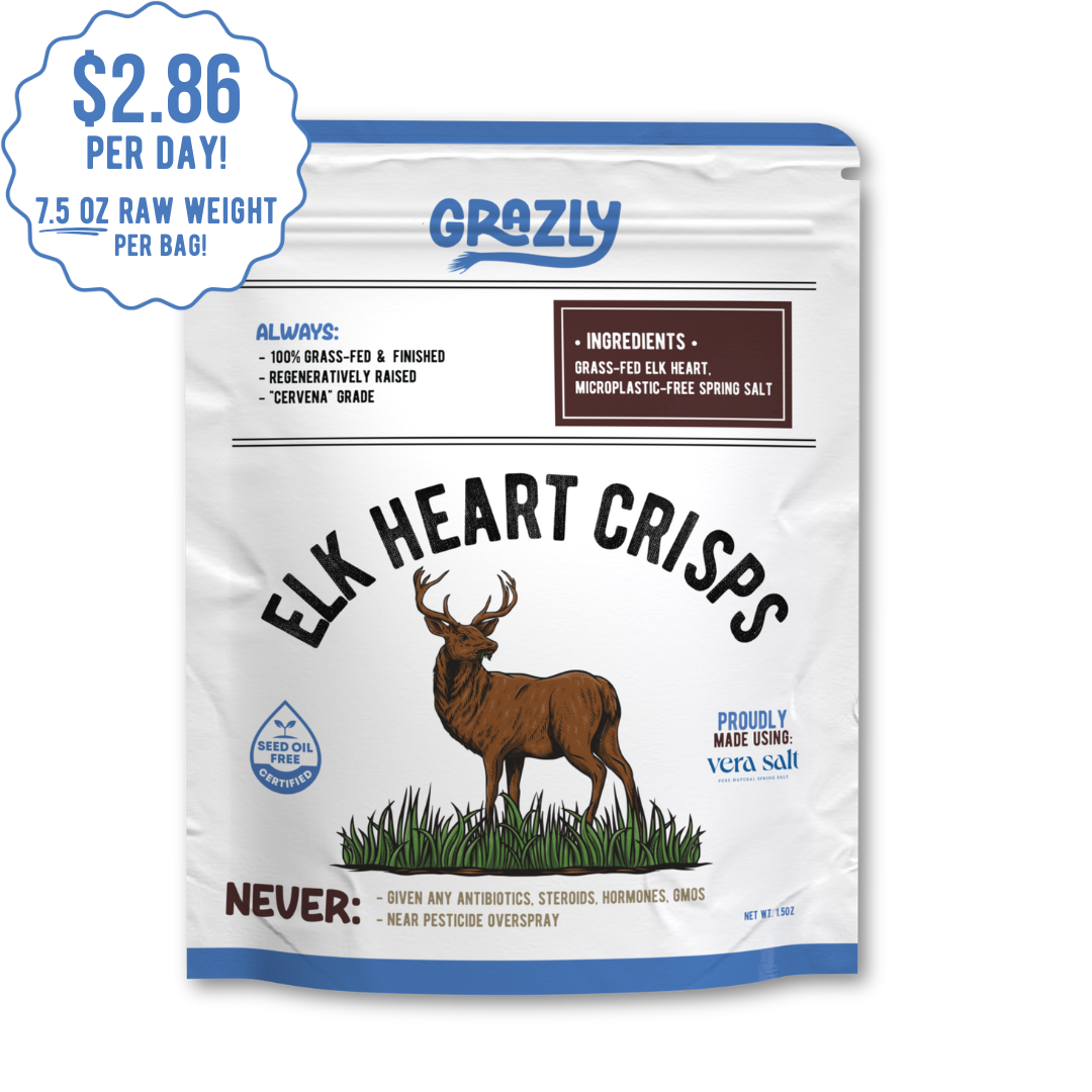 Elk Heart Crisps - 100% Grass-Fed/Finished