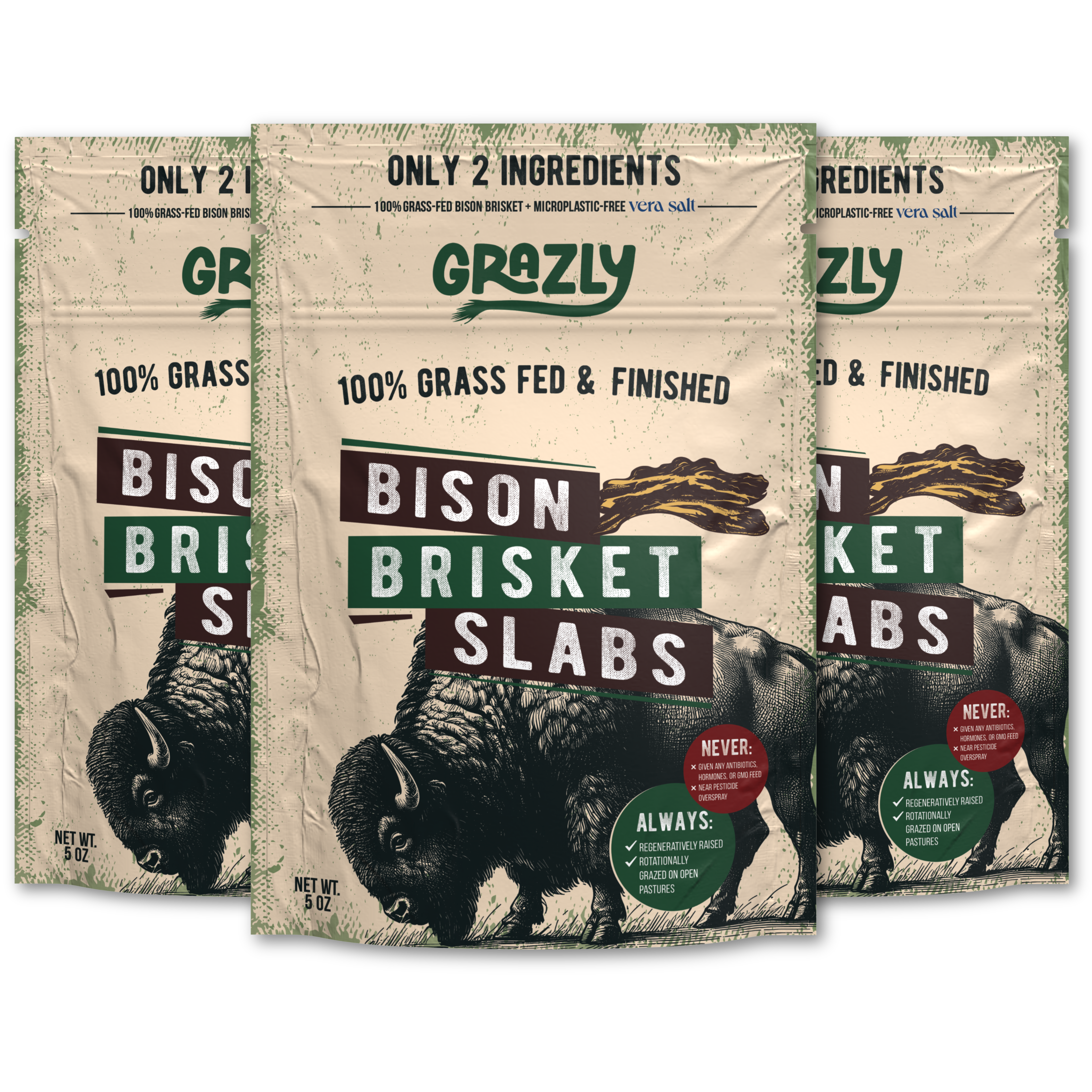 Bison Brisket Slabs - 100% Grass-Fed & Finished