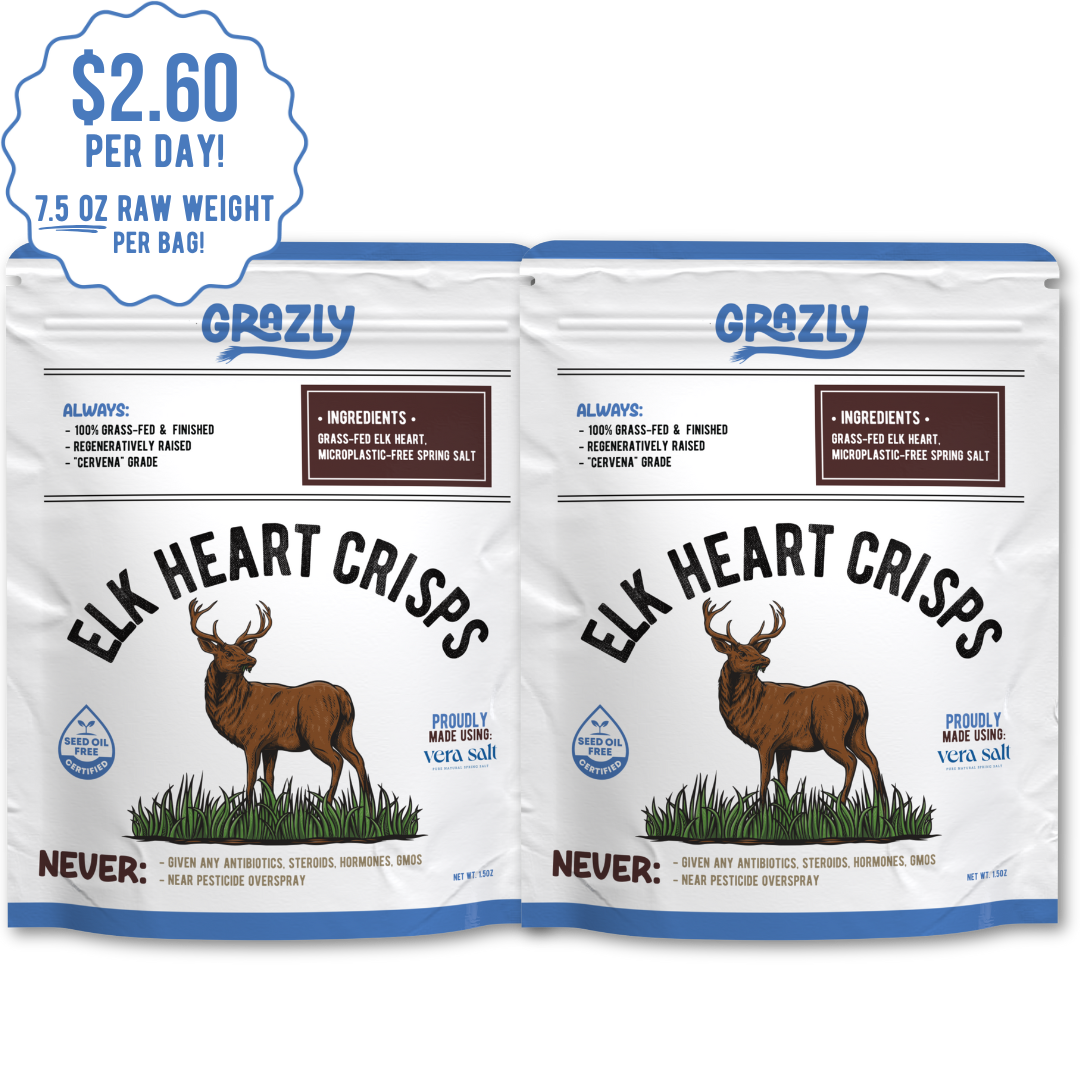 Elk Heart Crisps - 100% Grass-Fed/Finished