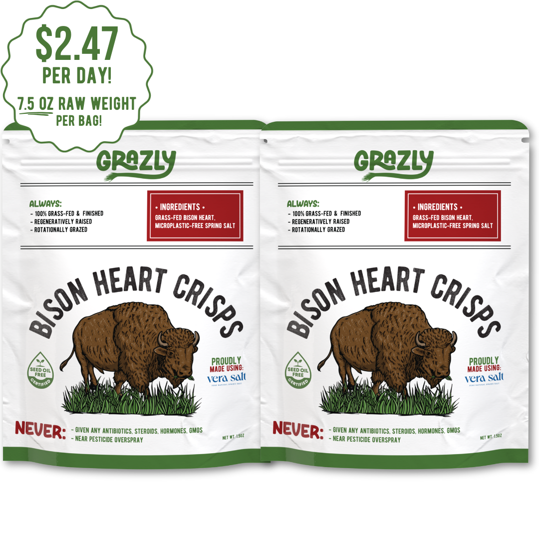 Bison Heart Crisps - 100% Grass-Fed/Finished