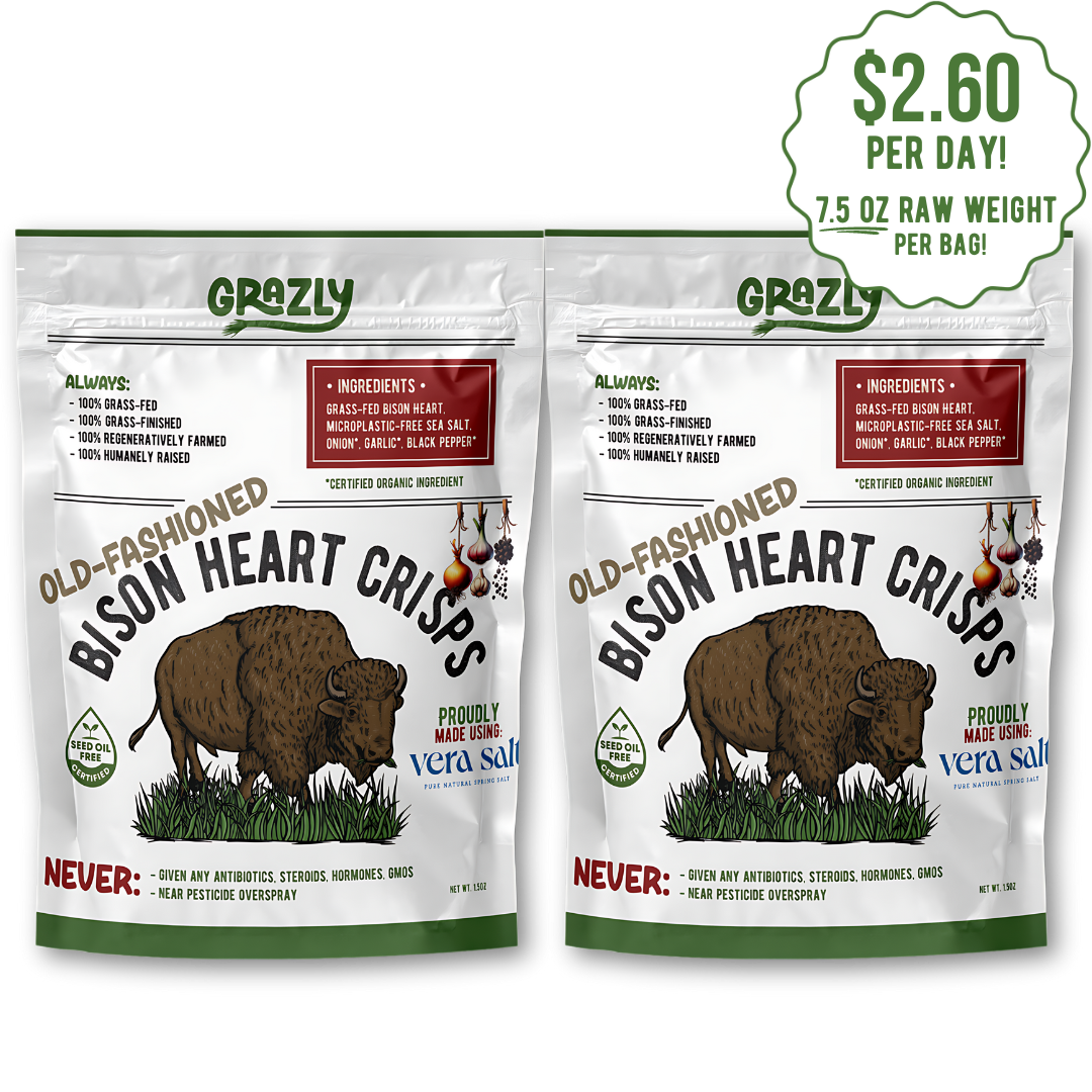 "Old Fashioned" Bison Heart Crisps - Organic Spices