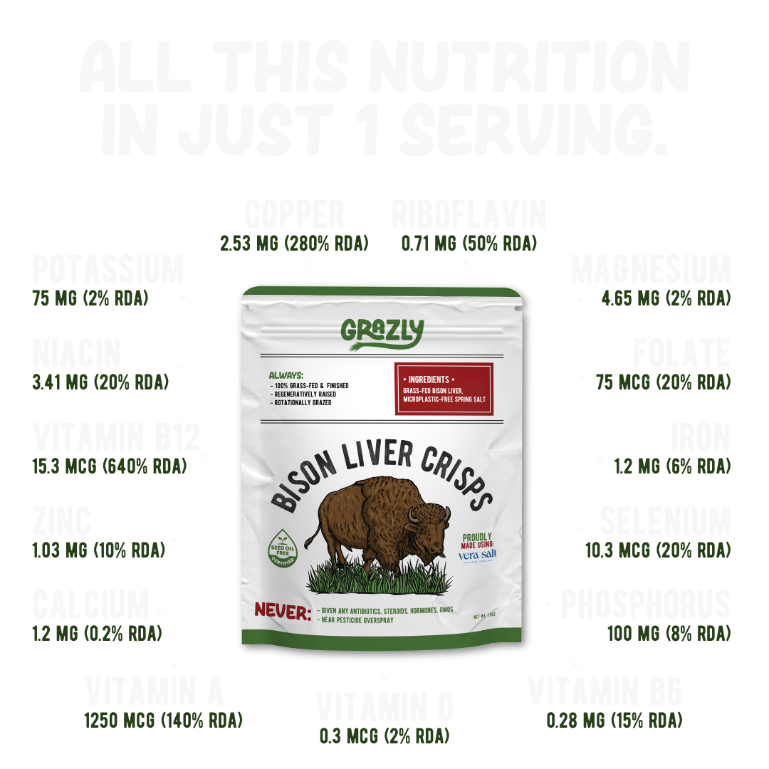 Bison Liver Crisps - 100% Grass-Fed/Finished