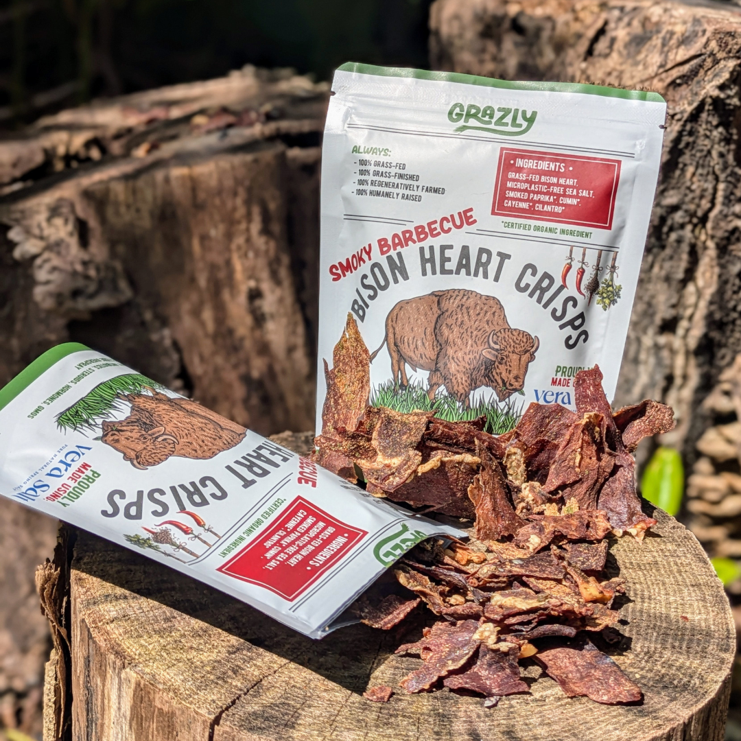 "Smoky Barbecue" Bison Heart Crisps - Organic Spices