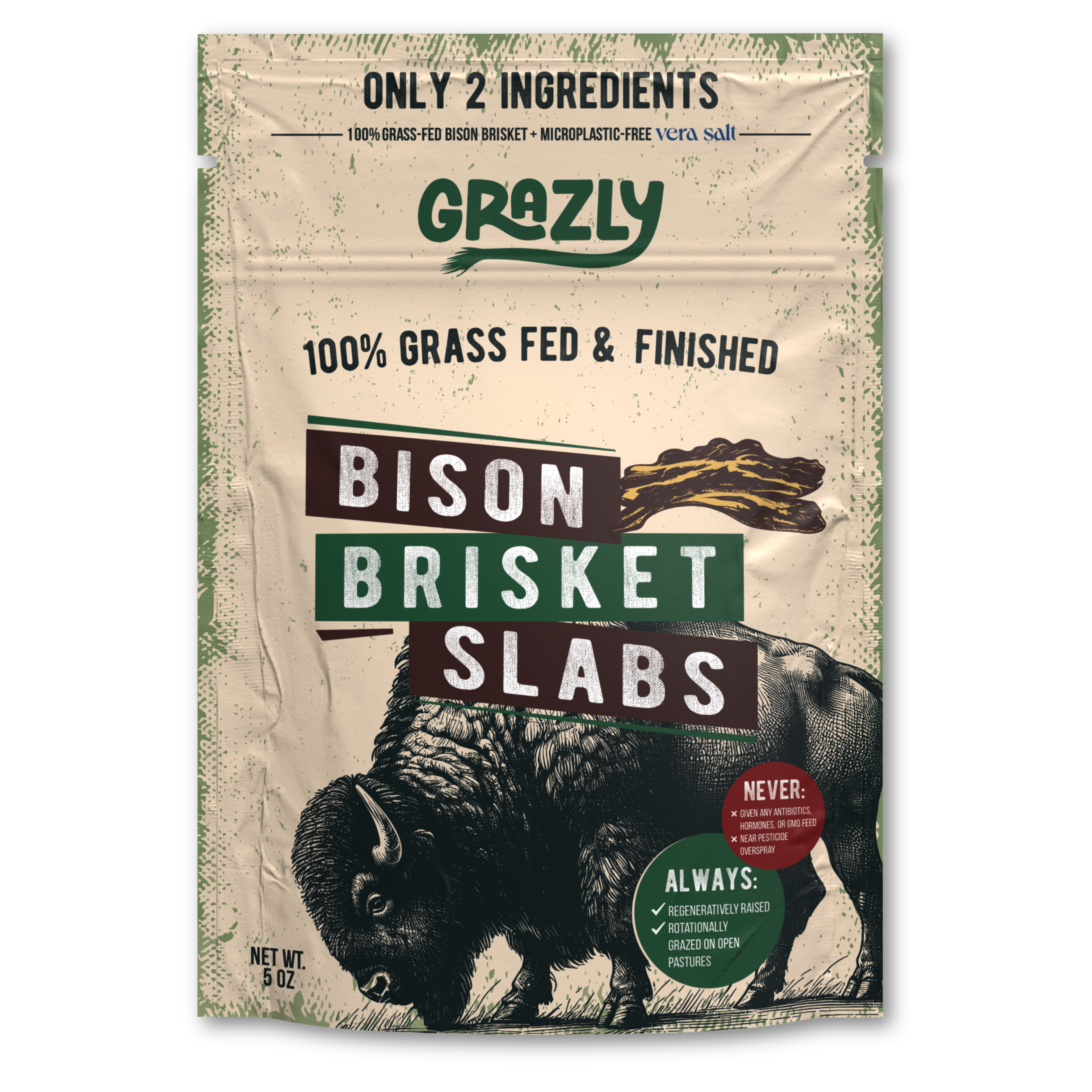 Bison Brisket Slabs - 100% Grass-Fed & Finished